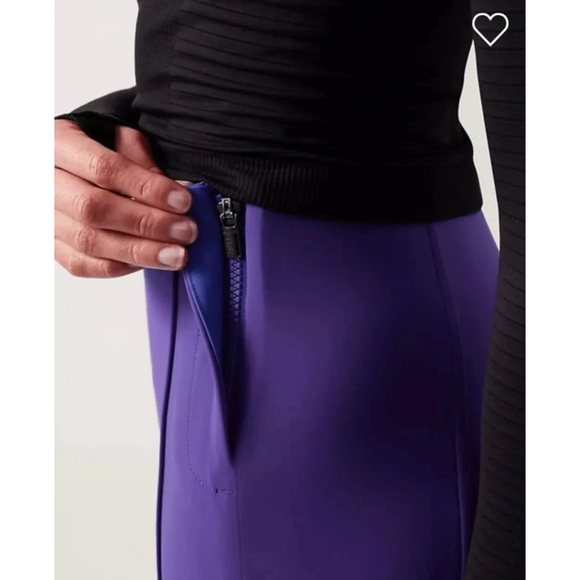 ATHLETA Glacier Snow Skinny High Rise Pant Blue Size 6 lined winter Soft Shell - Picture 4 of 9